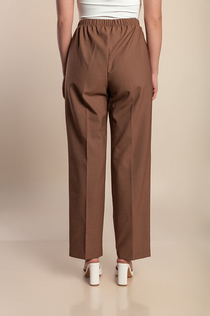 Pantaloni taglie forti, marroni