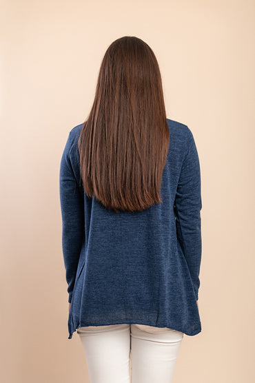 Maglia a maniche lunghe, blu