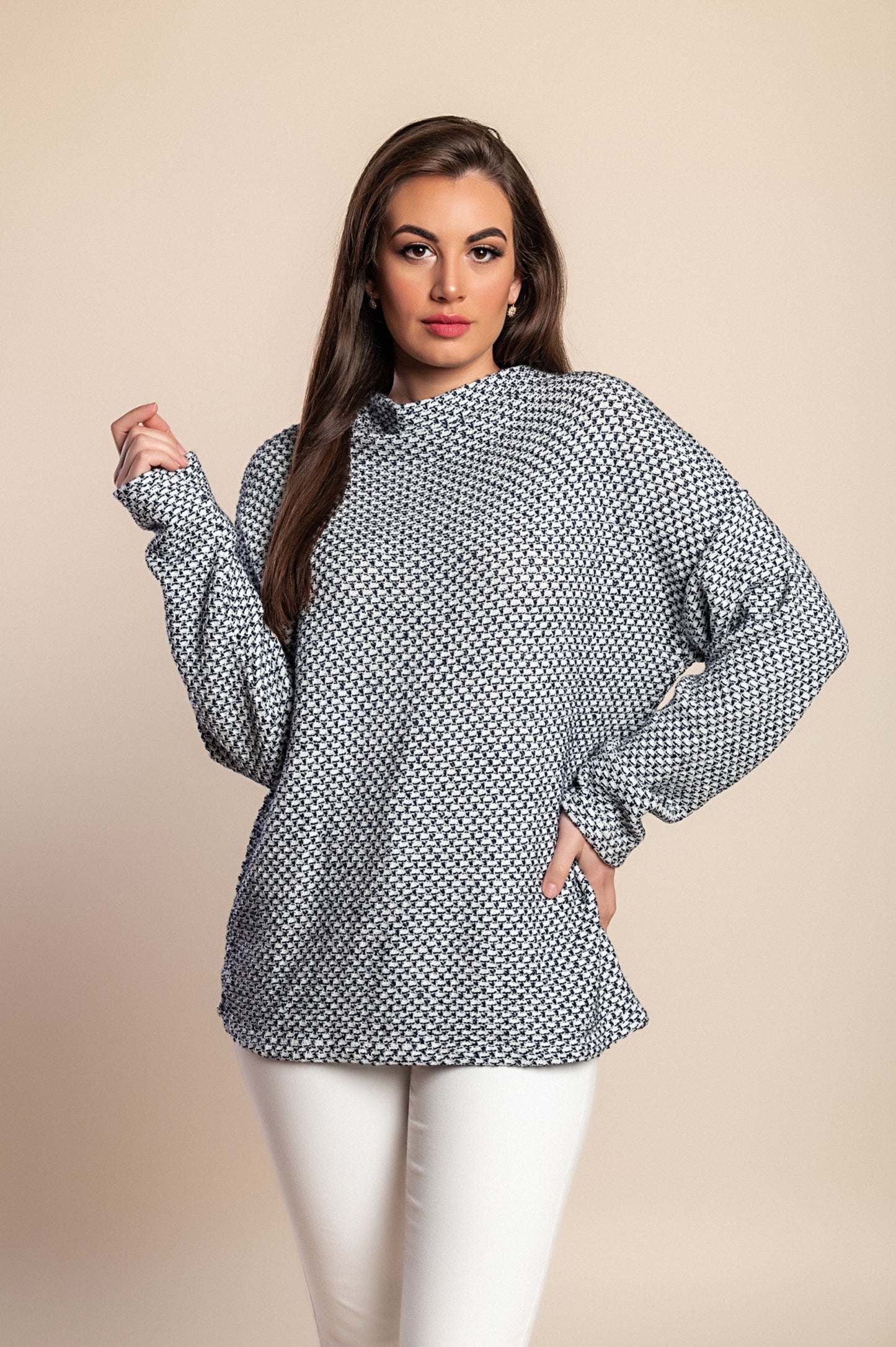 Tunica taglie forti, blu scuro