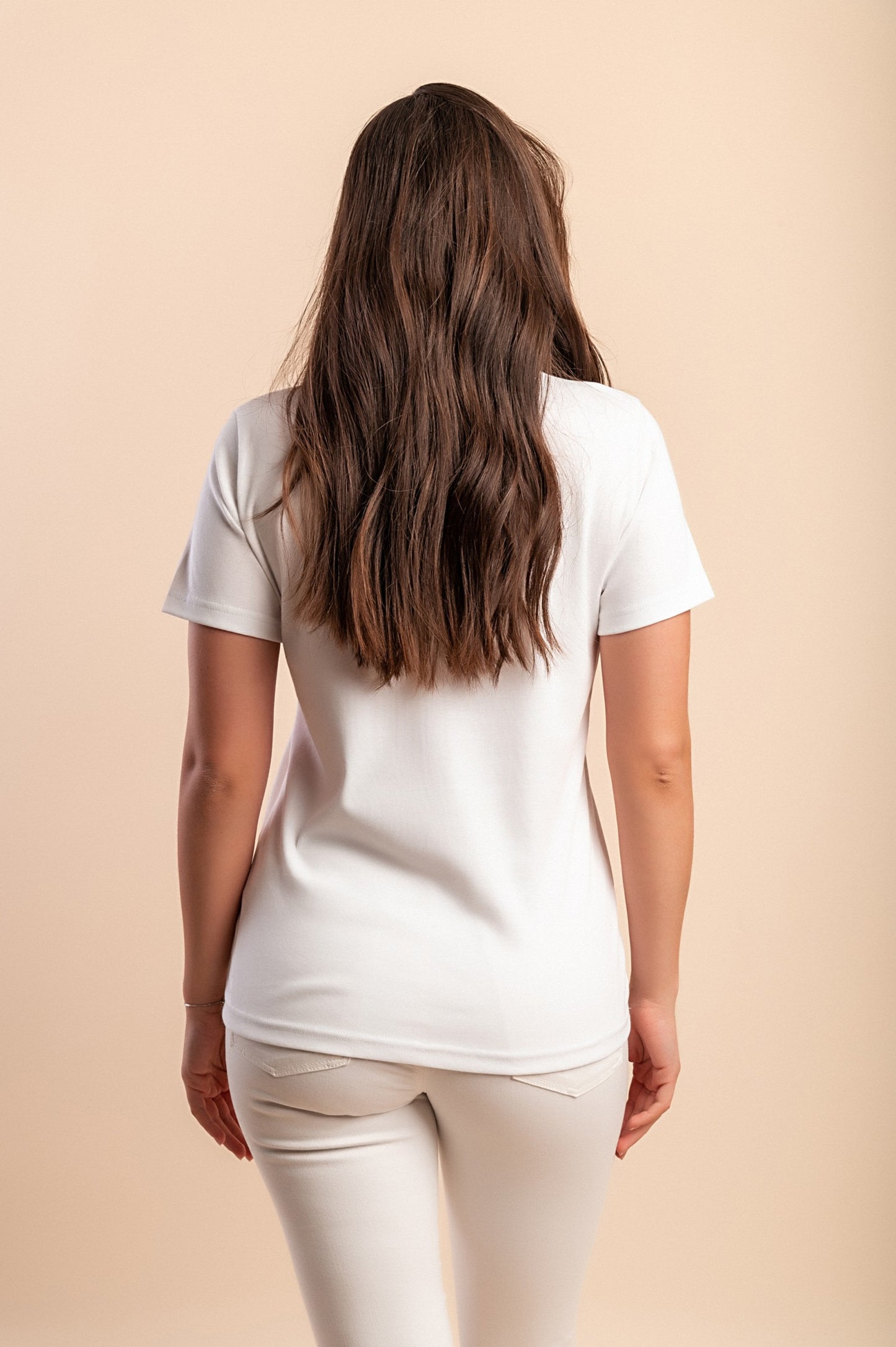 T-shirt in cotone con stampa, turchese