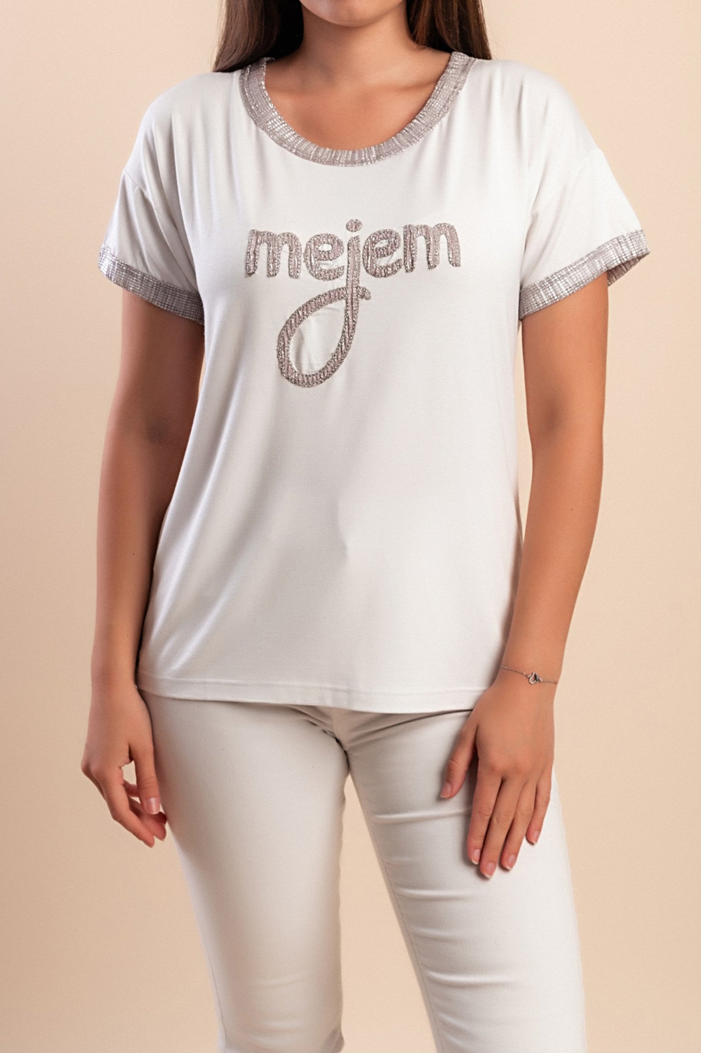 Maglietta con stampa, nera