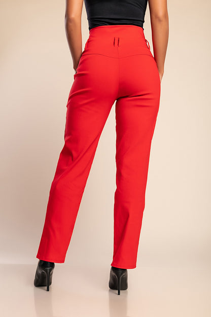 Pantaloni eleganti con volant, neri