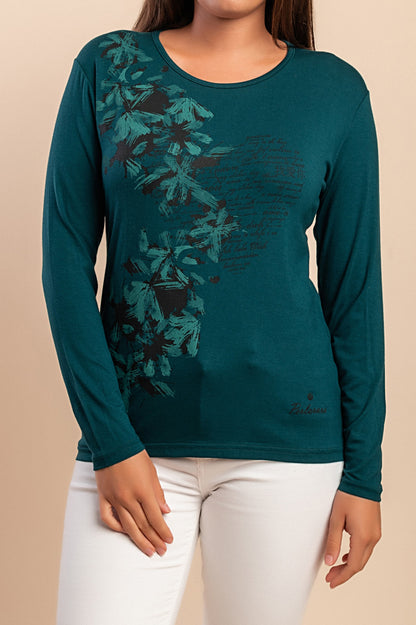 Maglia in cotone a maniche lunghe, beige