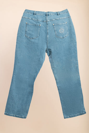 Jeans taglie forti, azzurro chiaro