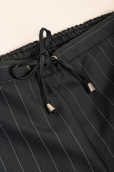 Pantaloni taglie forti con elastico in vita, grigi