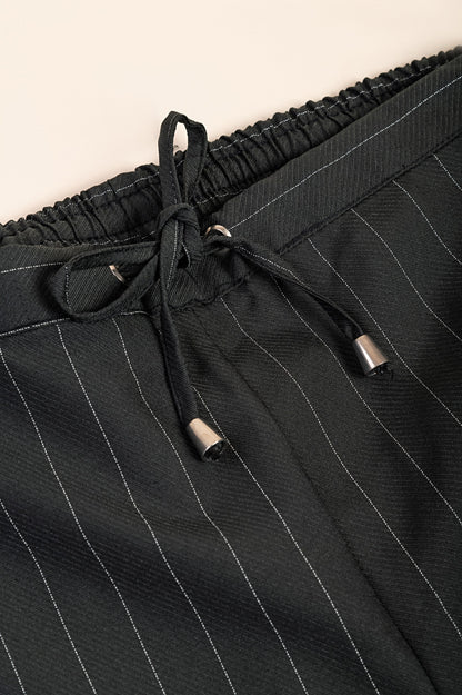 Pantaloni taglie forti con elastico in vita, grigi