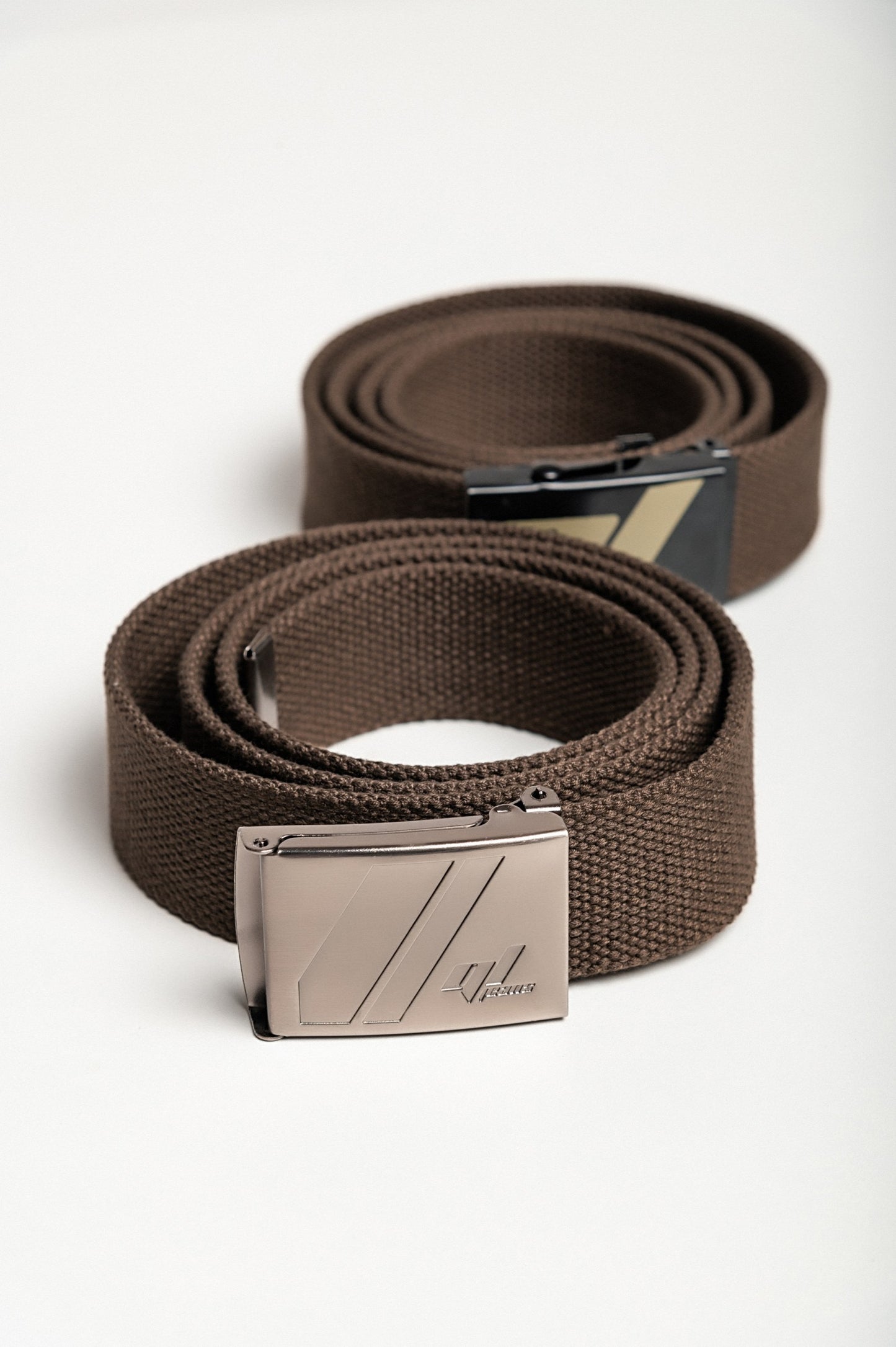 Set di due cinture, marrone