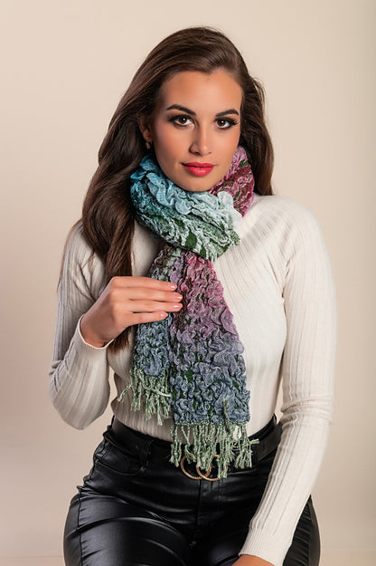 Set di 6 sciarpe, multicolore
