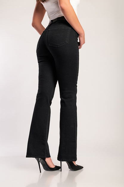 Jeans a zampa d'elefante, blu scuro