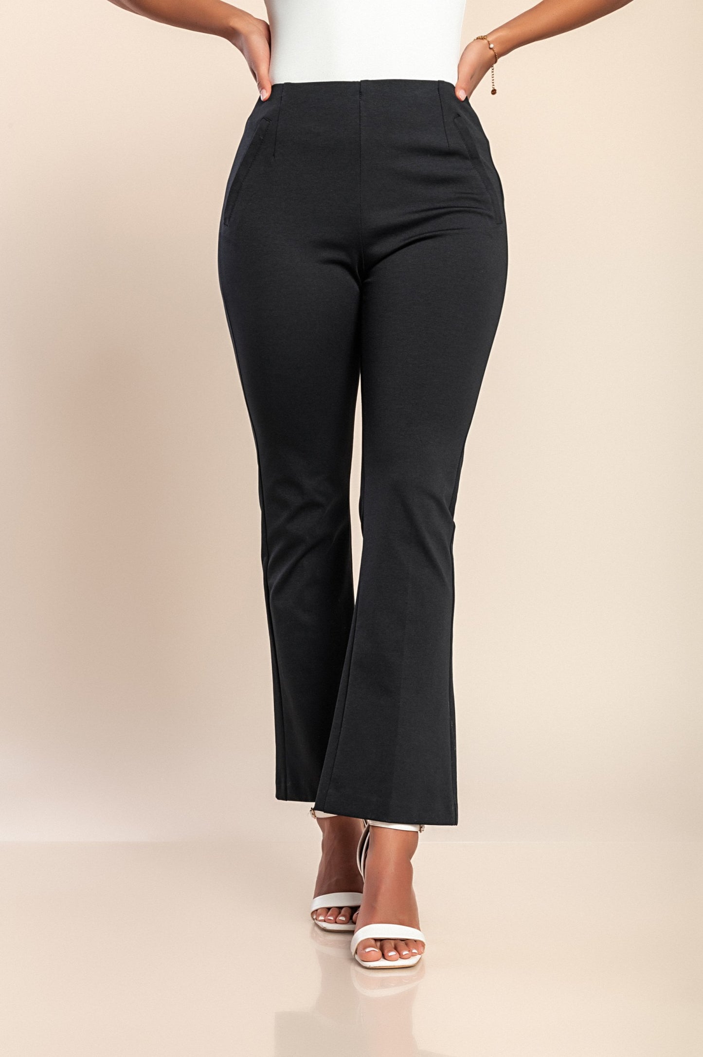 Pantaloni eleganti in cotone, neri