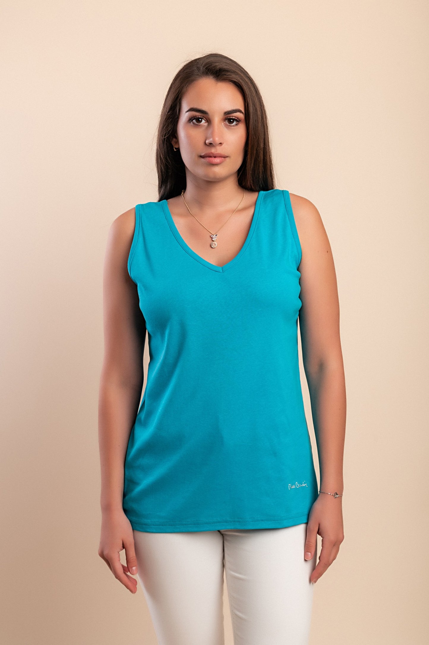 Top senza maniche, rosso