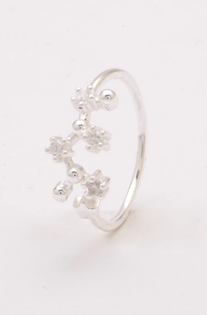 Anello in argento con strass, ART499 - SAGITTARIO, colore argento