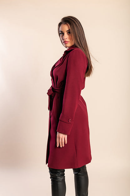 Trench elegante con bottoni, cammello