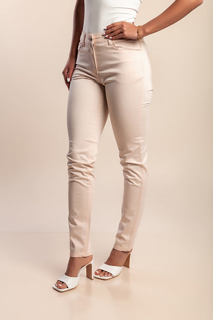 Pantaloni in cotone, albicocca