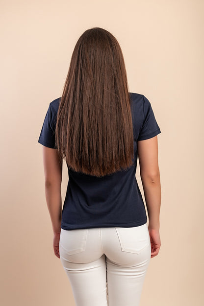 T-shirt in cotone con stampa, arancione