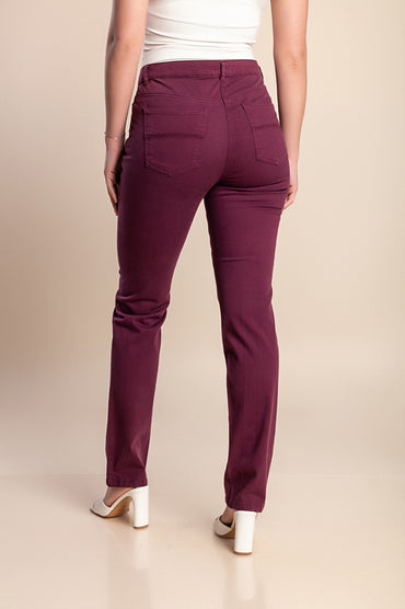 Pantaloni di cotone taglie forti, viola