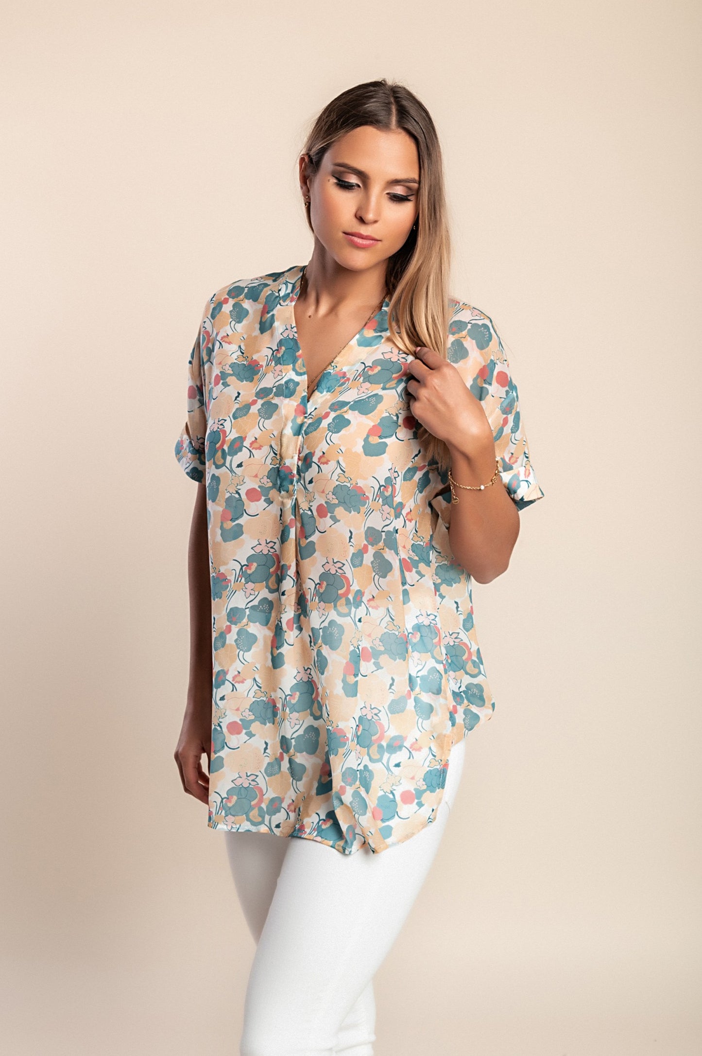 Camicetta a maniche corte, gialla