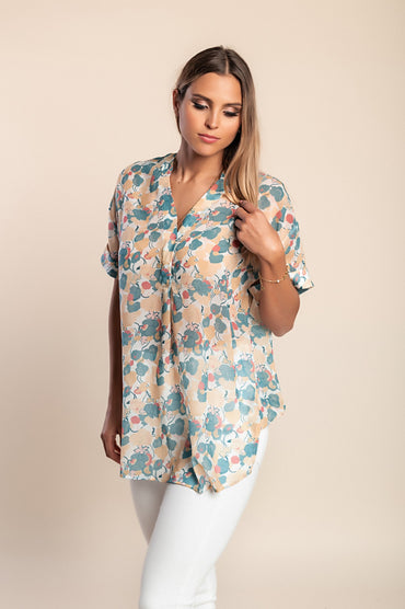 Camicetta a maniche corte, gialla