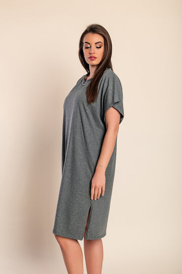 Mini abito con maniche ampie, grigio