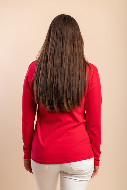 Maglia in cotone a maniche lunghe, rosa
