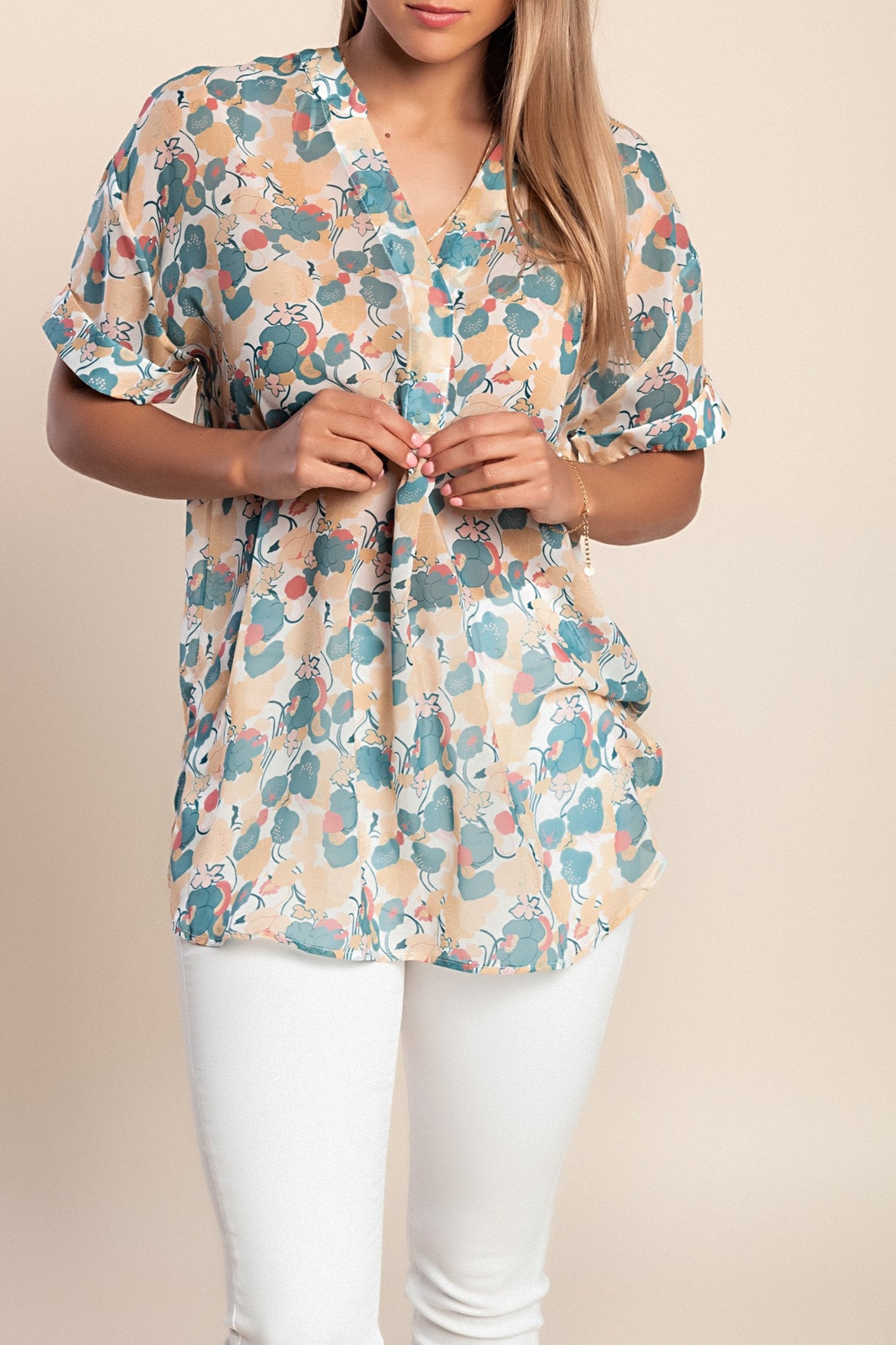 Camicetta a maniche corte, gialla