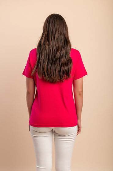 Maglietta stampata, rosa