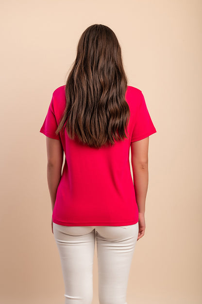 Maglietta stampata, rosa