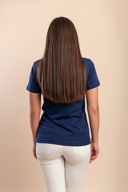 T-shirt in cotone con stampa, turchese