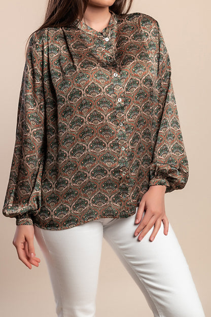 Camicetta stampata, verde