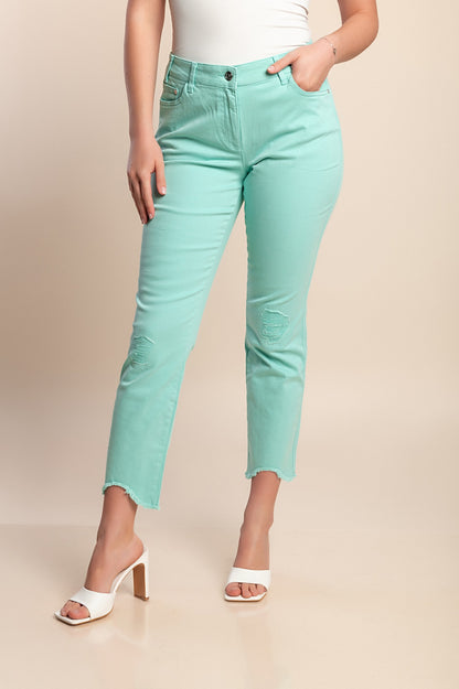 Pantaloni di cotone, menta