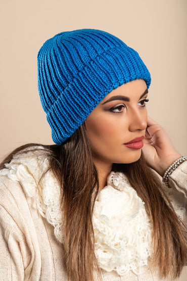 Cappello lavorato a maglia, blu royal