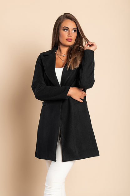 Cappotto elegante con un bottone, beige