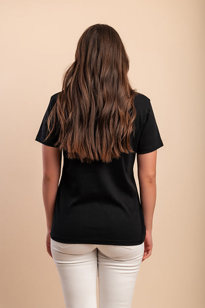 T-shirt in cotone con stampa, blu scuro