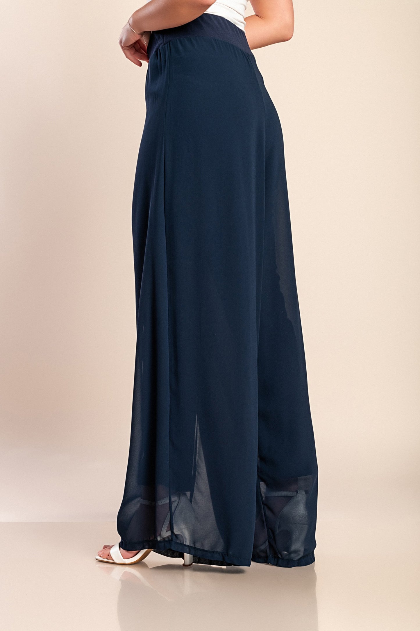 Pantaloni lunghi eleganti Veronna, neri