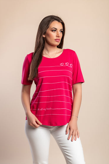 Maglietta taglie forti, rosa