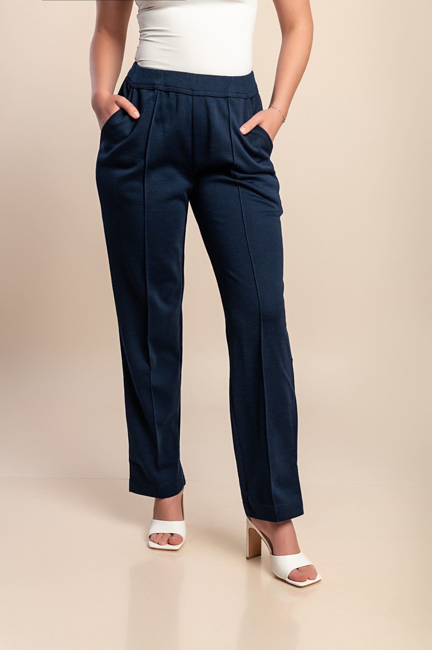 Pantaloni taglie forti, blu scuro