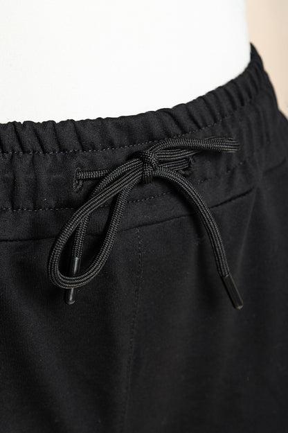 Tuta in cotone due pezzi, nera