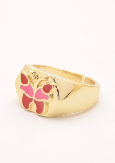 Anello elegante, colore rosso
