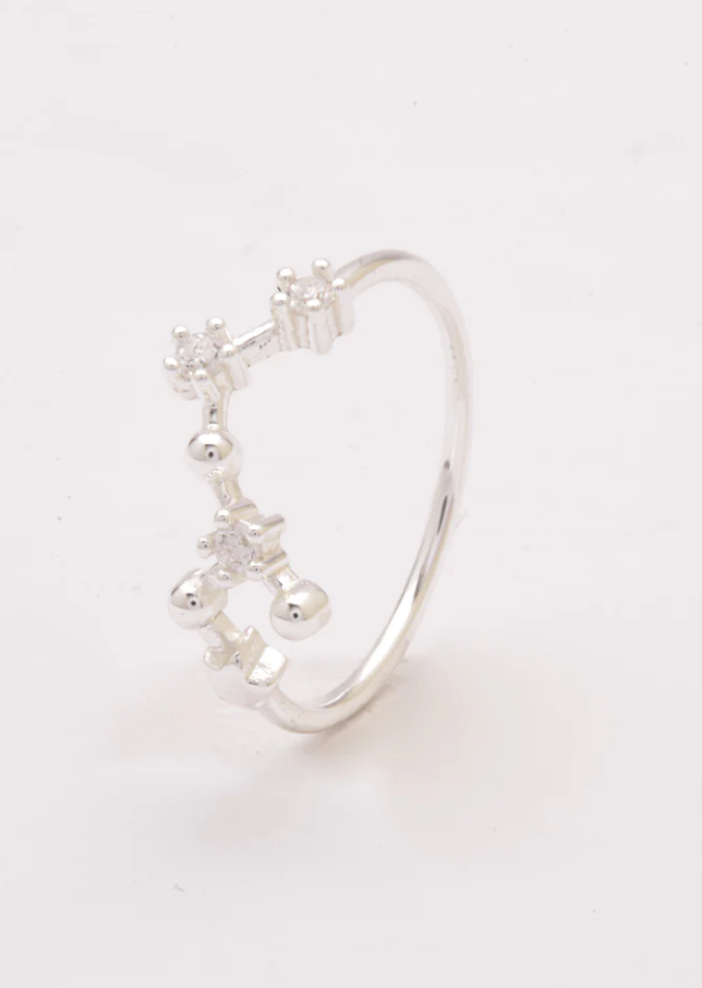 Anello in argento con strass, ART494 - TAURUS, colore argento
