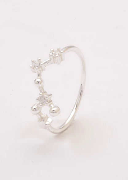 Anello in argento con strass, ART494 - TAURUS, colore argento
