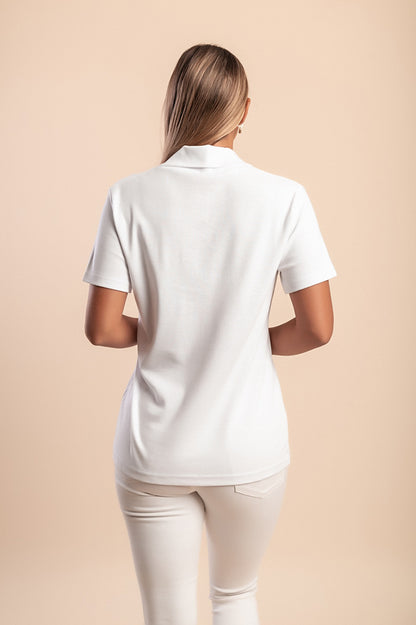 Camicia in cotone taglie forti con colletto, menta