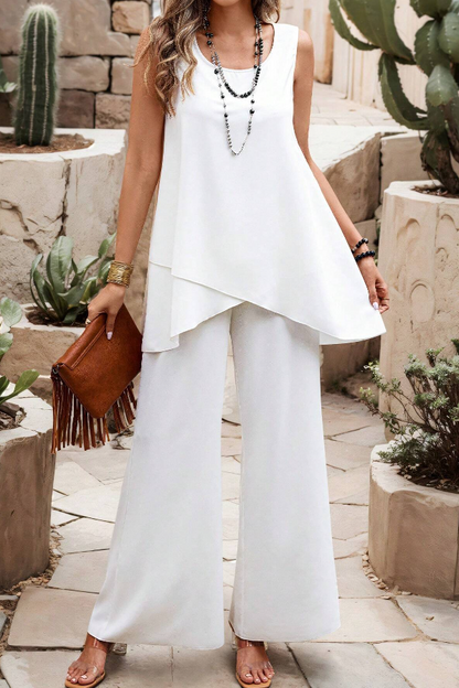 Elegante set da 2 pezzi, bianco