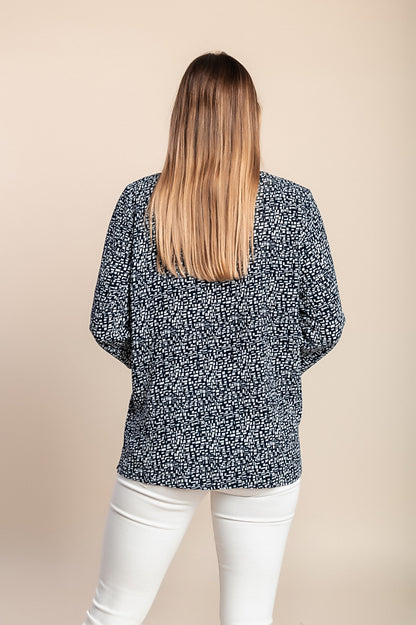 Camicetta ampia, blu scuro