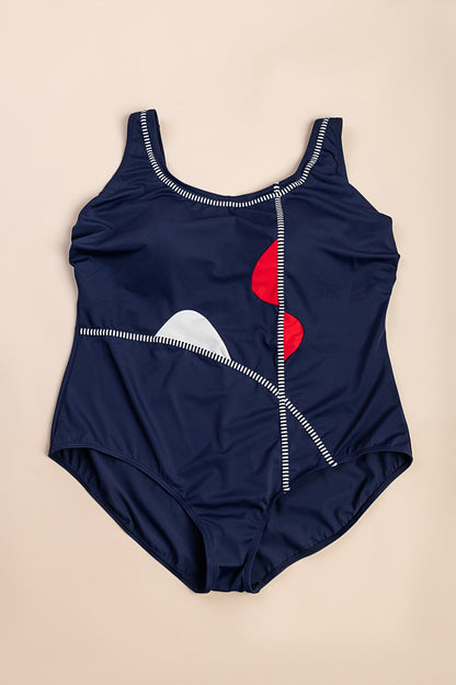 Costume intero taglie forti, blu scuro