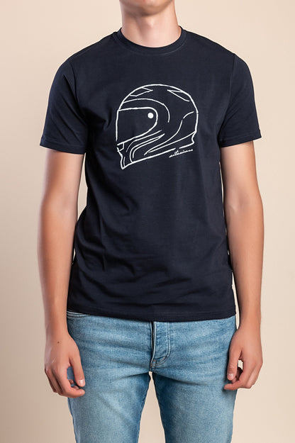 T-shirt da uomo in cotone con stampa, nera