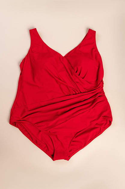 Costume intero taglie forti, rosso
