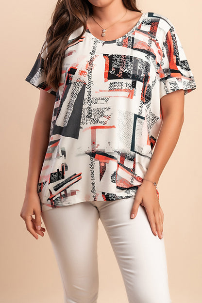 Maglietta stampata, rossa