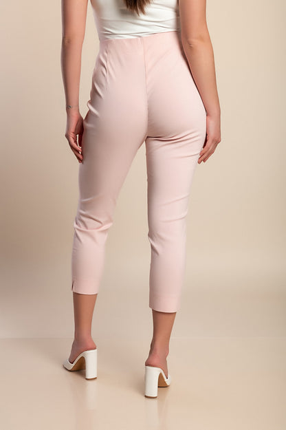 Pantaloni attillati taglie forti, rosa
