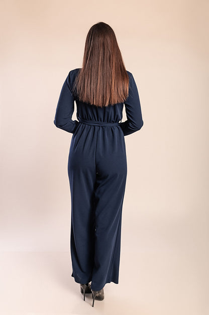 Tuta elegante a maniche lunghe, nera