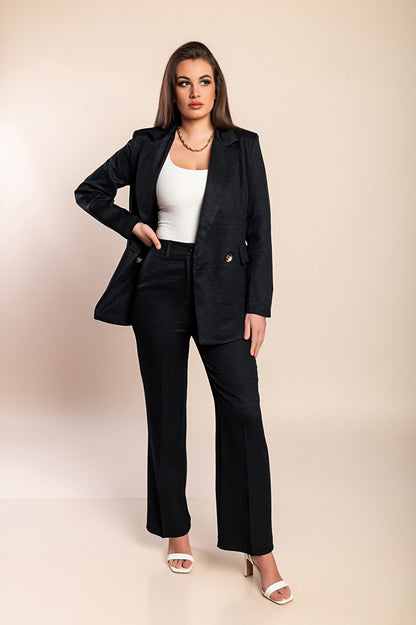 Completo elegante blazer e pantaloni, beige